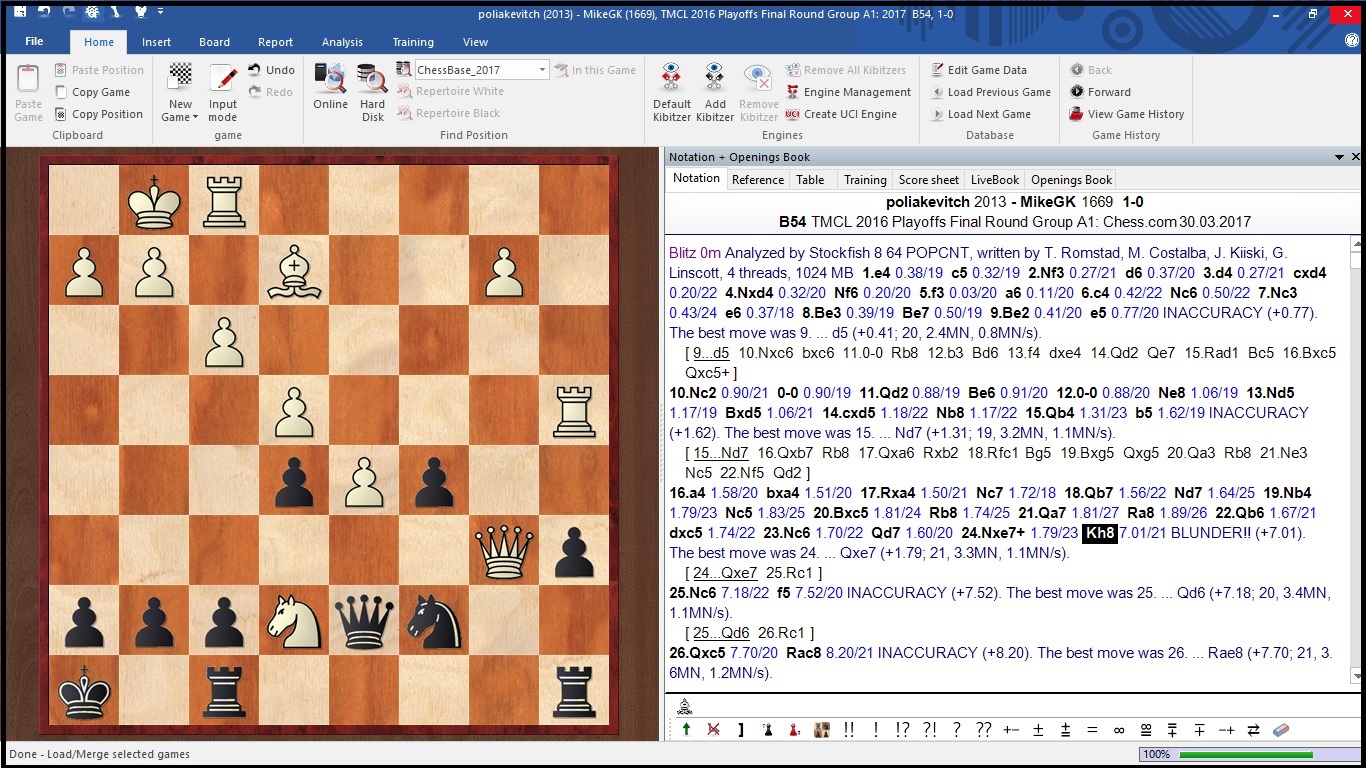 Free Creatica Chess Game Analyzer for MS Windows by Arkadi Poliakevitch