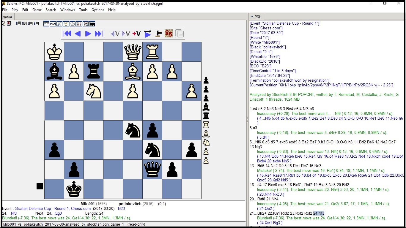Free Creatica Chess Game Analyzer for MS Windows by Arkadi